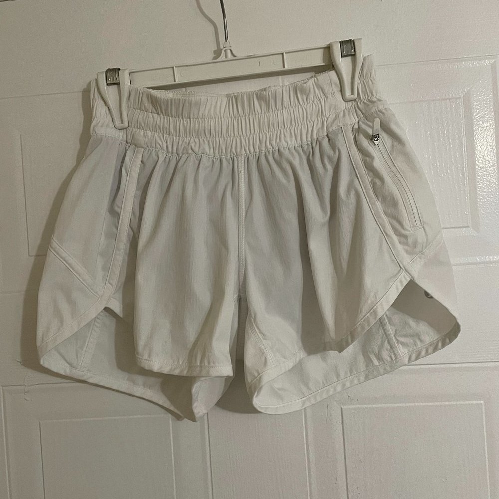 Lululemon White Athletic Shorts, Size 6